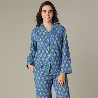 Mignon Cotton Pajama Set (N277PJ) | Mahogany | boogie + birdie