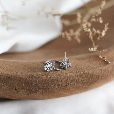Silver Dandelion Stud Earrings | Birch Jewellery | boogie + birdie