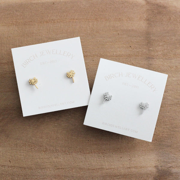 Silver Dandelion Stud Earrings | Birch Jewellery | boogie + birdie