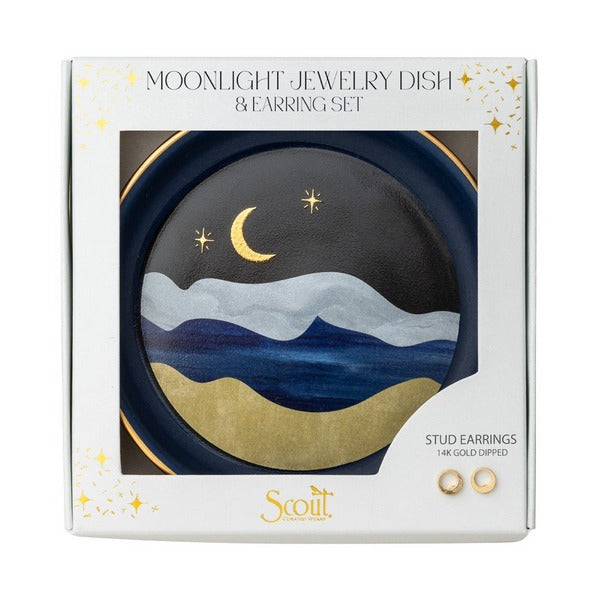 Moonlight Trinket Dish with Stud Earring Set (JD003) | Scout | boogie + birdie