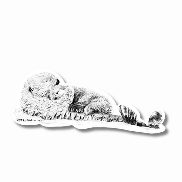 Otter with Cub Magnet | Le Nid Atelier | boogie + birdie