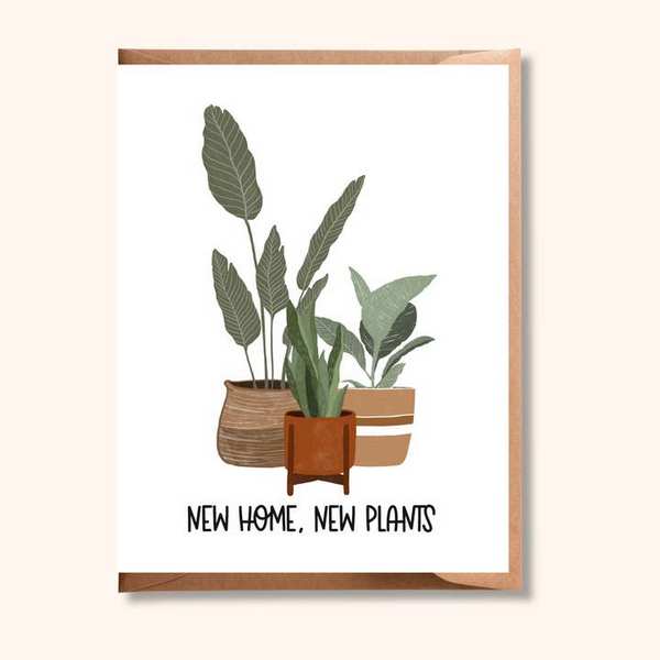 New Plants New Home Card | Brush + Bird Paper Co. | boogie + birdie