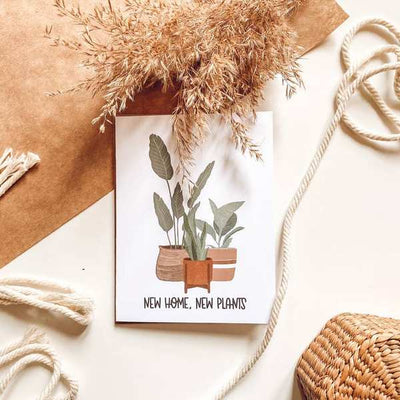 New Plants New Home Card | Brush + Bird Paper Co. | boogie + birdie