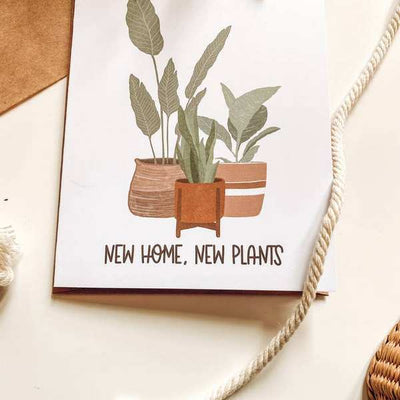New Plants New Home Card | Brush + Bird Paper Co. | boogie + birdie