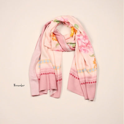 November Chrysanthemum Birth Flower Scarf | Attic Creations | boogie + birdie