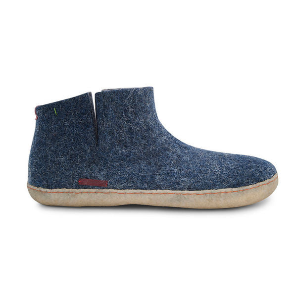 Navy Blue  Wool Bootie Slippers | Betterfelt | boogie + birdie
