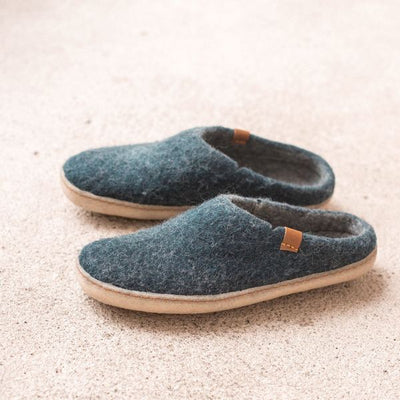 Navy Blue Wool Slippers | Betterfelt | boogie + birdie
