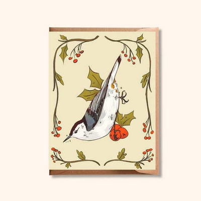 Nuthatch Christmas Card | Brush + Bird Paper Co. | boogie + birdie
