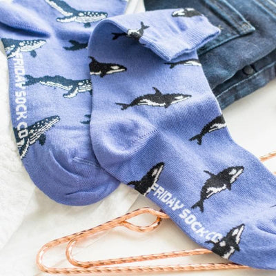 Men's Humpback Whale & Orca Socks | Friday Sock Co. | boogie + birdie