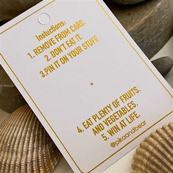 Pika & Bear Enamel Pin Back