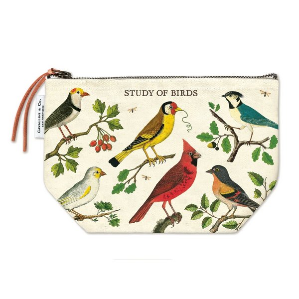 Birds Zipper Pouch | Cavallini & Co. | boogie + birdier Pouc

