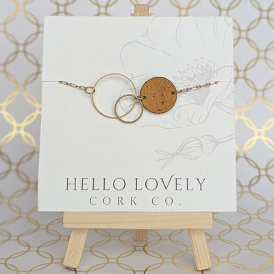 Starry Night with Ochre Brass Circle Reversible Necklace (N18-B-C-009.023) | Hello Lovely | boogie + birdie