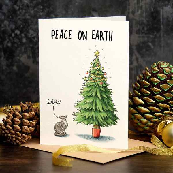 Peace on Earth Christmas Card (c37) | Bewilderbeest | boogie + birdie