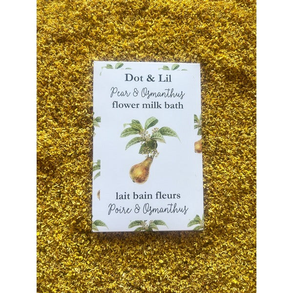 Pear & Osmanthus Milk Bath Sachet | Bath + Body | boogie + birdie