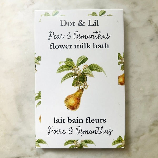 Pear & Osmanthus Milk Bath Sachet | Bath + Body | boogie + birdie
