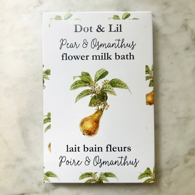 Pear & Osmanthus Milk Bath Sachet | Bath + Body | boogie + birdie