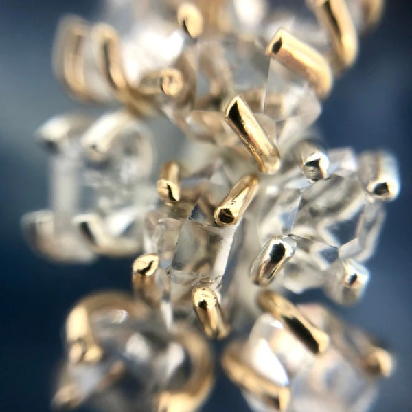 Gold Raw Quartz Stud Earrings | Open Fire Jewellery | boogie + birdie