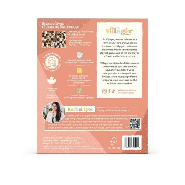 Rescue Dogs 1000 Piece Puzzle (VPRDOG01) | Villager Puzzles | boogie + birdie