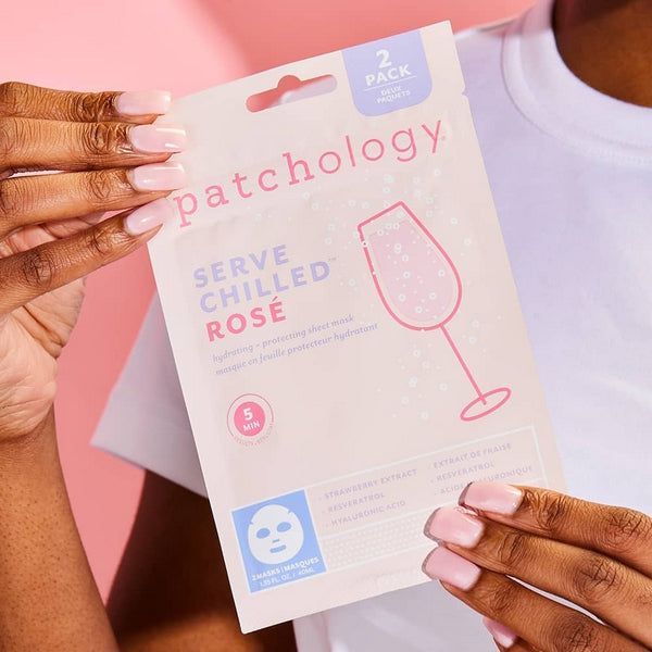 Serve Chilled Rosé Sheet Mask | Patchology | boogie + birdie