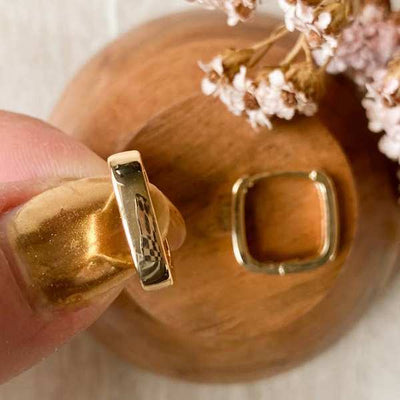 Gold Reese Hoops (REE-GOL-25) | Agaveh Girl | boogie + birdie