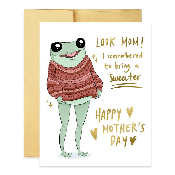 Remembered a Sweater Mother's Day Card | Greeting Cards | boogie + birdie