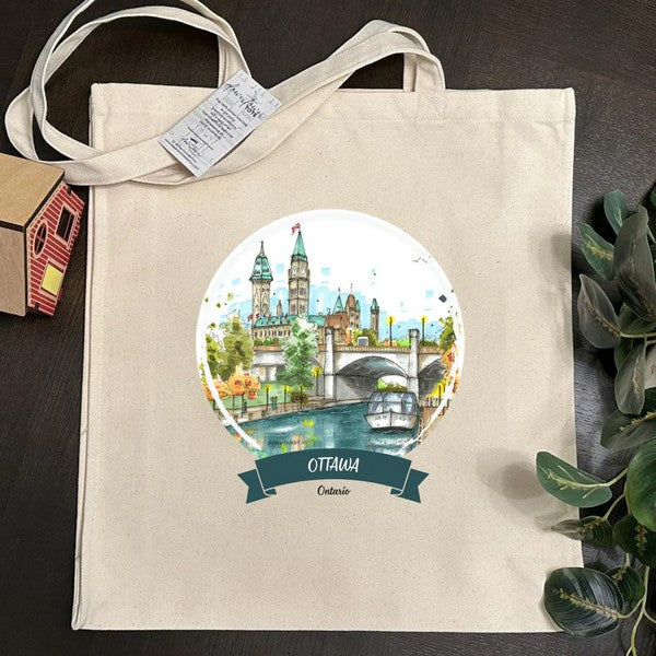 Rideau Canal And The Parliament Building Tote Bag | Downtown Sketcher | boogie + birdie