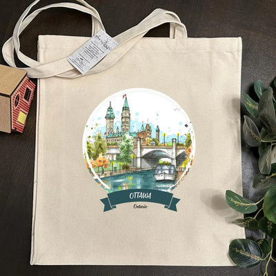 Rideau Canal And The Parliament Building Tote Bag | Downtown Sketcher | boogie + birdie
