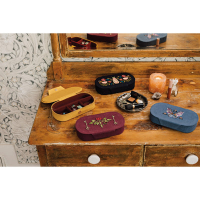 Rose Briar Embroidered Jewellery Box