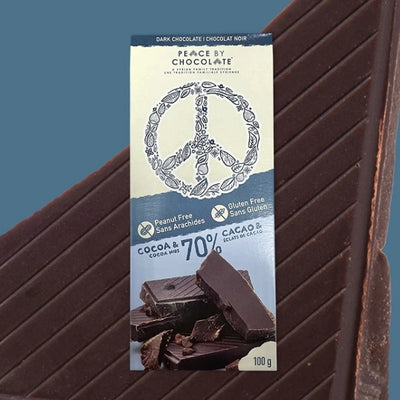 Peanut & Gluten-Free Dark Chocolate Bar | Peace by Chocolate | boogie + birdie