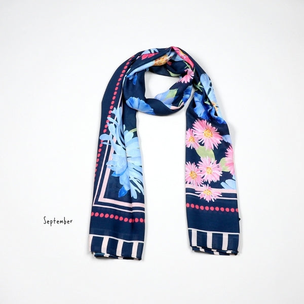 September Aster Birth Flower Scarf | Attic Creations | boogie + birdie