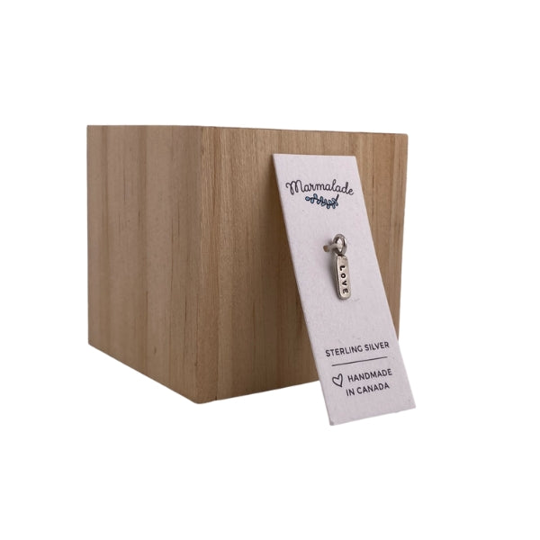 Silver Love Tag Charm | Marmalade Designs | boogie + birdie
