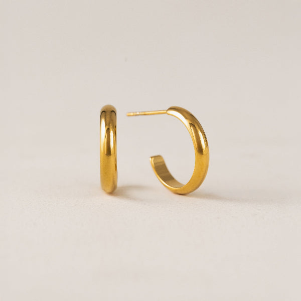 Waterproof Gold Sylvie Hoop Earrings | Lover’s Tempo | boogie + birdie

