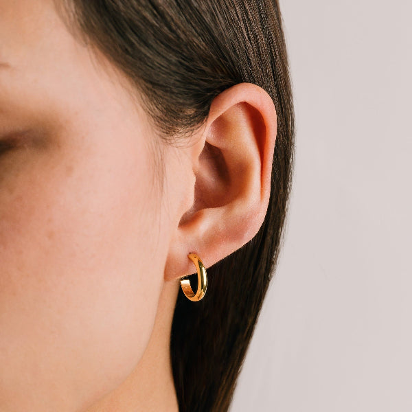 Waterproof Gold Sylvie Hoop Earrings | Lover’s Tempo | boogie + birdie

