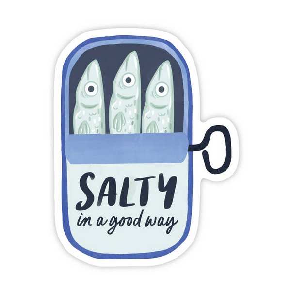 Salty in a Good Way Sardines Vinyl Sticker | Simple Whimsy | boogie + birdie