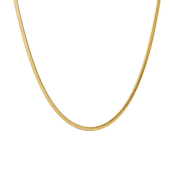 Gold Sasha Herringbone Waterproof Necklace | Lover’s Tempo | boogie + birdie