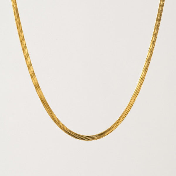 Gold Sasha Herringbone Waterproof Necklace | Lover’s Tempo | boogie + birdie