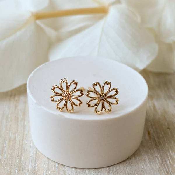 Gold Scarlet Stud Earrings (SCA-STU-20) | Agaveh Girl | boogie + birdie