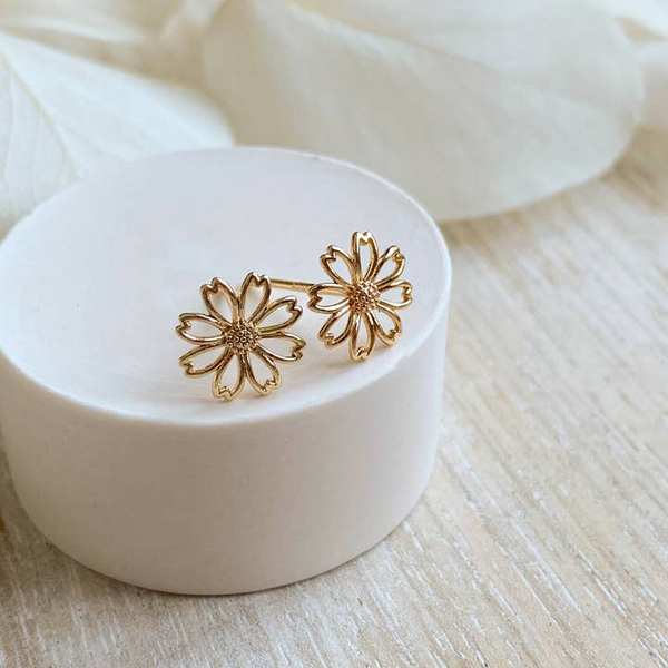 Gold Scarlet Stud Earrings (SCA-STU-20) | Agaveh Girl | boogie + birdie