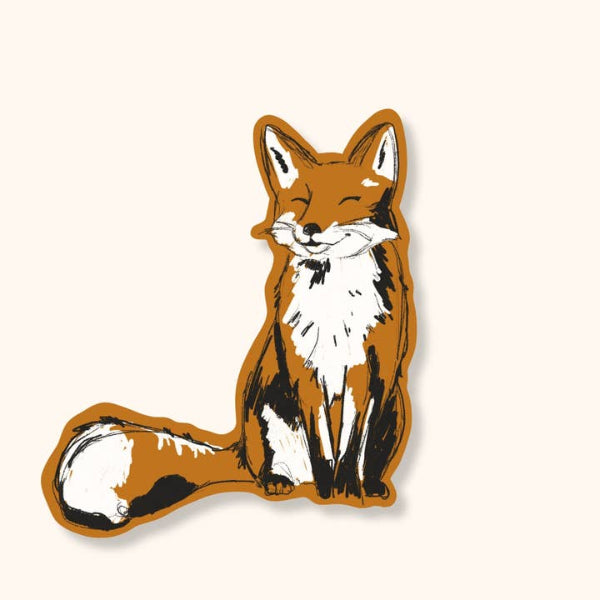 Smiling Fox Sticker | Brush + Bird Paper Co. | boogie + birdie