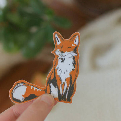 Smiling Fox Sticker | Brush + Bird Paper Co. | boogie + birdie