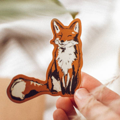 Smiling Fox Sticker | Brush + Bird Paper Co. | boogie + birdie