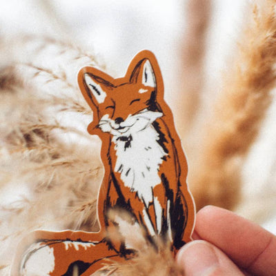 Smiling Fox Sticker | Brush + Bird Paper Co. | boogie + birdie