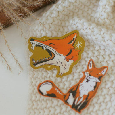 Smiling Fox Sticker | Brush + Bird Paper Co. | boogie + birdie