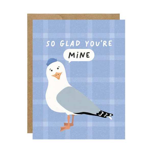 So Glad You're Mine Seagull Love Card | Simple Whimsy | boogie + birdie