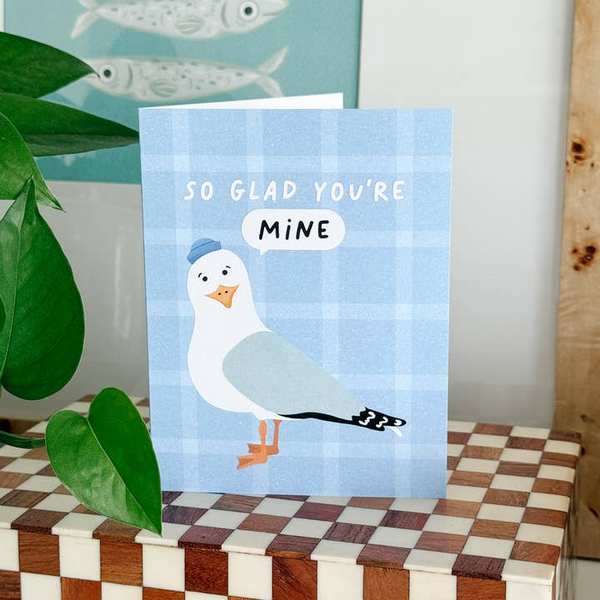 So Glad You're Mine Seagull Love Card | Simple Whimsy | boogie + birdie