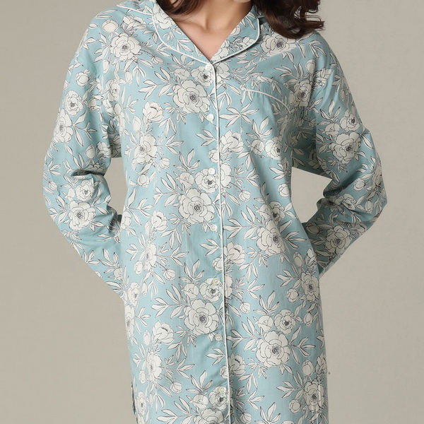 Soleil Cotton Nightshirt (N269N) | Mahogany | boogie + birdie