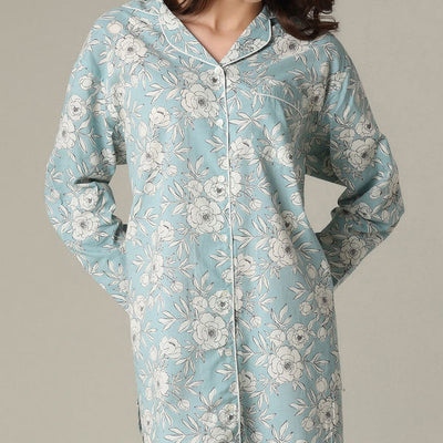 Soleil Cotton Nightshirt (N269N) | Mahogany | boogie + birdie