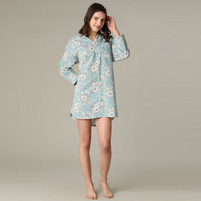 Soleil Cotton Nightshirt (N269N) | Mahogany | boogie + birdie