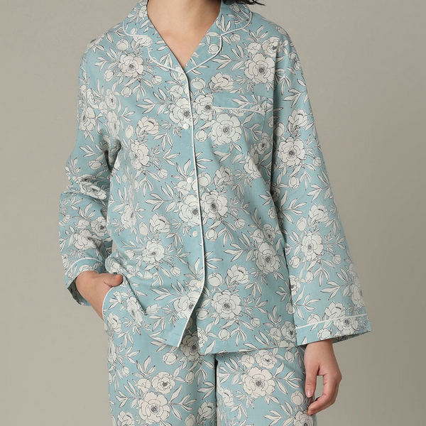 Soleil Cotton Pajama Set (N269PJ) | Mahogany | boogie + birdie
