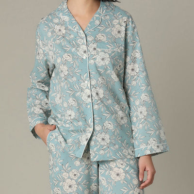 Soleil Cotton Pajama Set (N269PJ) | Mahogany | boogie + birdie